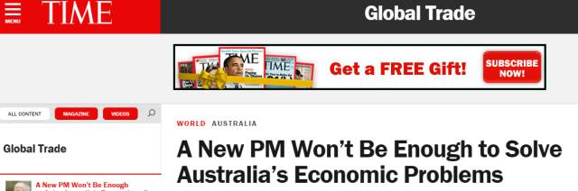 现实很残酷！美媒分析：澳州新总理难救经济 中国决定大势