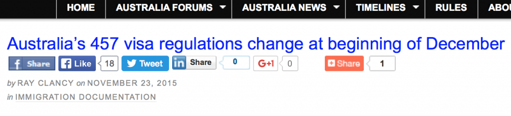 最后五天：澳洲457签证改革即将生效！