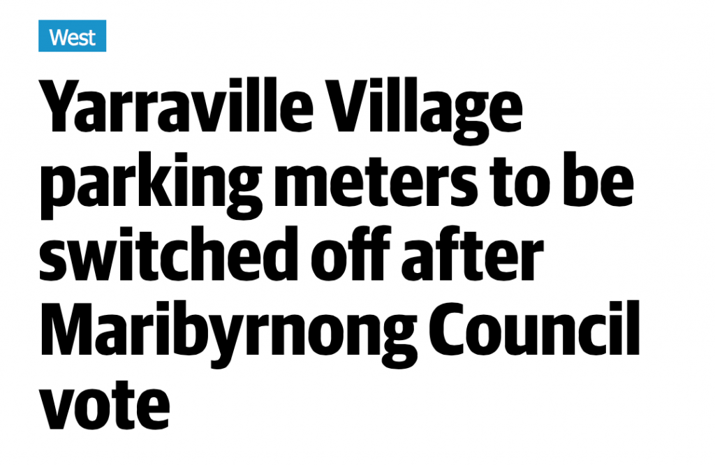 好事！即日起墨尔本Yarraville社区的街道停车费不收了！更多地区有望试行！‏