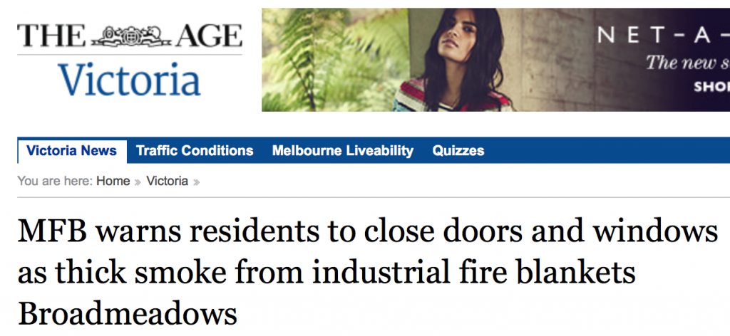 突發！墨尔本北区轮胎厂发生大火，可能释放有害气体！消防局呼籲關緊門窗！