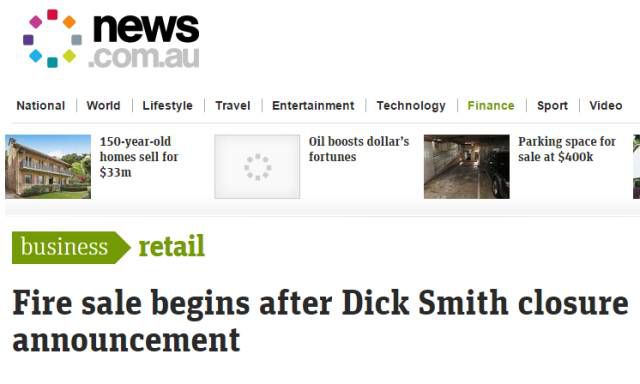 Dick Smith將於8周內徹底關門，关门大促销，买货好时机！