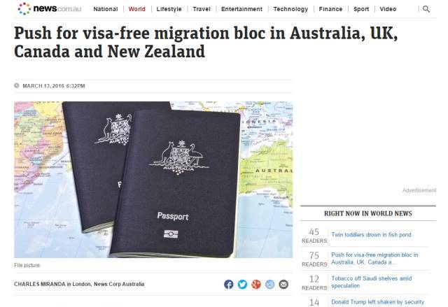 重磅：新西兰，加拿大，英国，澳洲即将四国互通！移民一国等于移民四国！