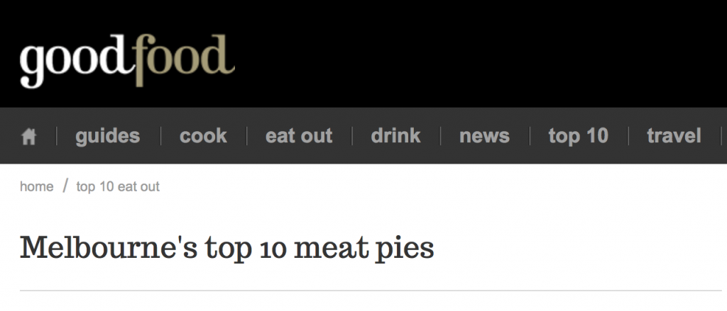 貓本10大最好吃Meat Pies(光知道Pie Face你就OUT啦！)