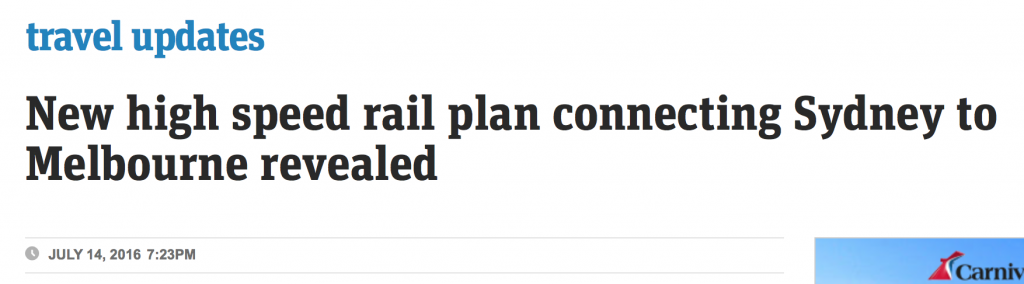 澳洲这次拼了！发誓不花政府一分钱，也要把墨尔本到悉尼两小时高铁建起来！