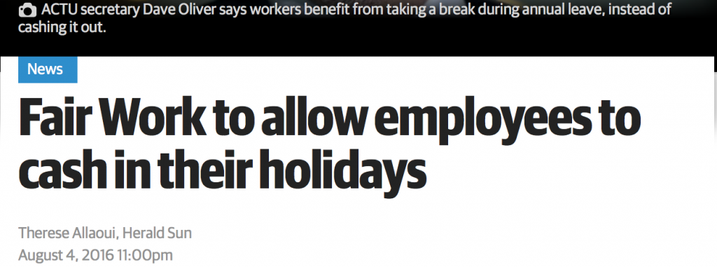 好消息！本周开始，澳洲百万雇员可将年假变现金！