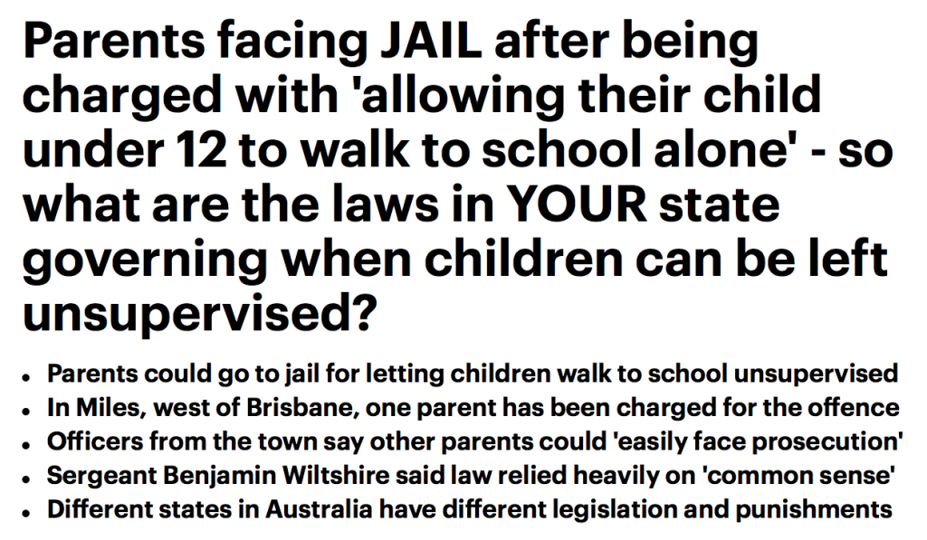 在澳洲12岁以下孩子单独出行，父母可能面临监禁！