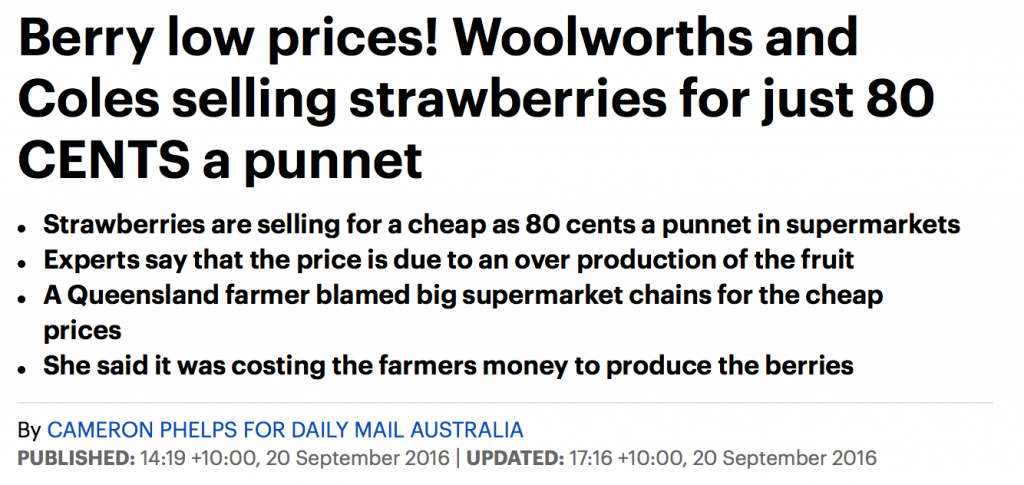 最近澳洲超市草莓爆便宜，低价还将持续3週！没吃够的人，留给你的时间不多了！