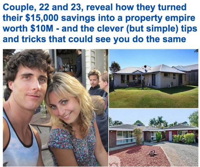 澳洲小夫妻6年内积累了$一千万财产！启动资金$15000,他们的秘诀很简单！