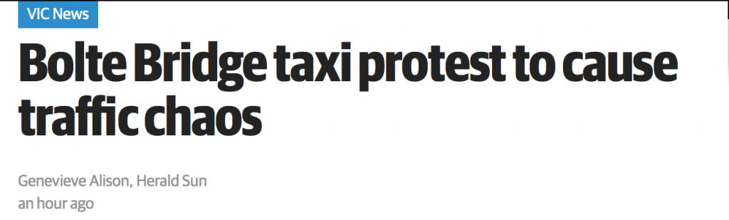 墨尔本市中心爆发大规模出租车司机抗议遊行！整个市区交通瘫痪！