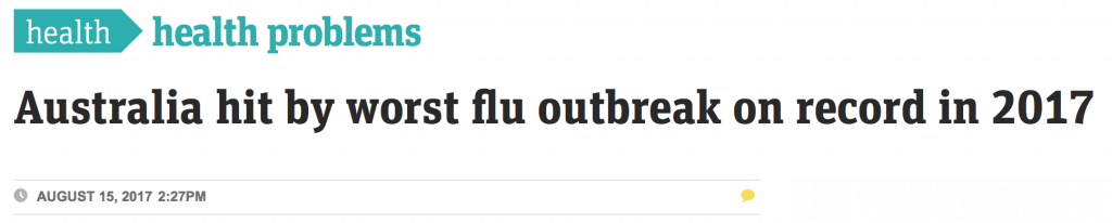 澳洲15年来最强的流感季来了，70000人已中招！身体虚弱的朋友不要大意！