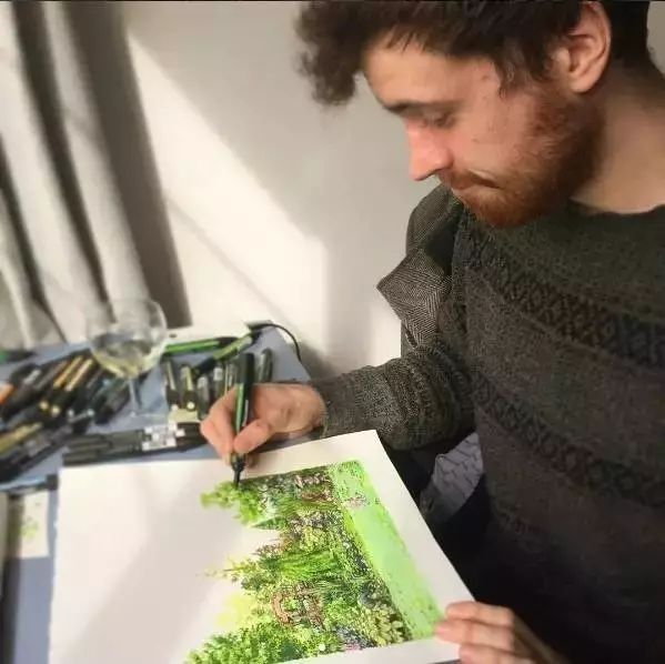 悉尼男用一支筆畫出整個歐洲的大街小巷，火遍Instagram！