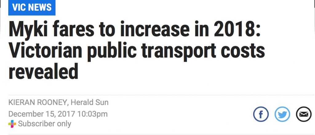 明年1月1日起墨尔本Myki乘车费涨价！但其实Metro一直都有免费班车，只是很多人不知道